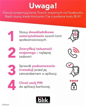 grafika z poradami, jak nie dać się oszukać - źródło policja.pl