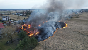 pożar stodoły w Zabierzowie Bocheńskim