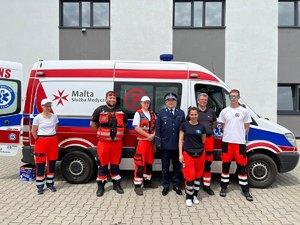 Stanowisko wolontariuszy Maltańskiej Służby Medycznej w Krakowie