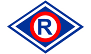 logo ruchu drogowego - R w kole i rombie
