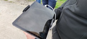 tablet z widokiem z drona SPKP