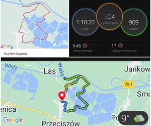 Bieg charytatywny WSPol Szczytno 2022 trasa biegu na mapkach oraz parametry biegu
