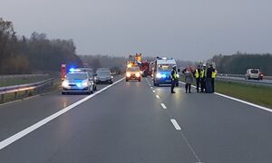 Miejsce wypadku drogowego