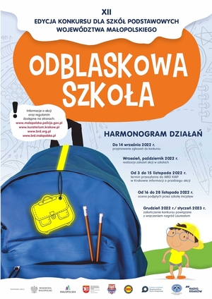 plakat odblaskowej szkoły