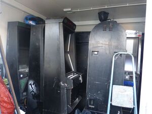 Pomieszczenie gospodarcze w którym ujawniono automaty do gier hazardowych