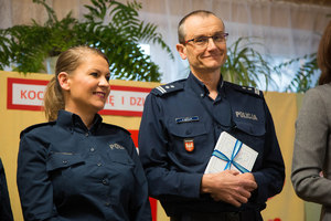 Policjanci: Robert Michalik oraz Beata Wcisło