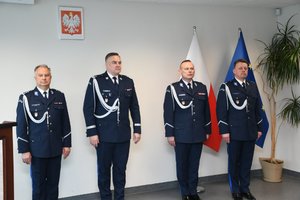 Od lewej insp. Andrzej Kot, nadinsp. Michal Ledzion, podinsp. Jacek Rosół, mł. insp. Mariusz Gurda