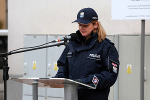 insp. Beata Szadkowska przemawia na mównicy
