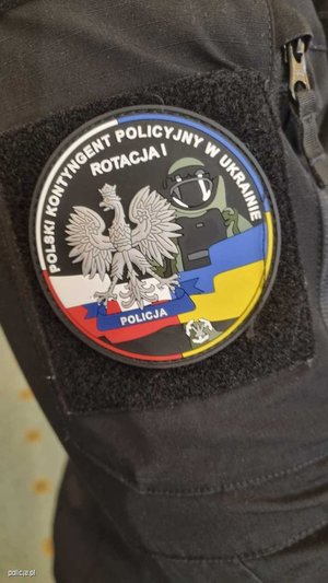 naszywka Polski Kontyngent Policyjny w Ukrainie