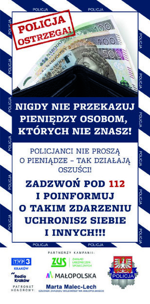 plakat - Policja ostrzega