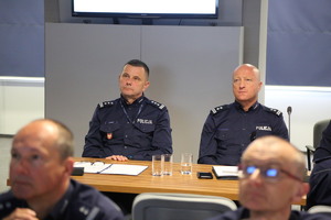 uczestnicy narady kwartalnej Komendy Wojewódzkiej Policji w Krakowie