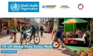 światowy tydzień bezpieczeństwa ruchu drogowego - plakat