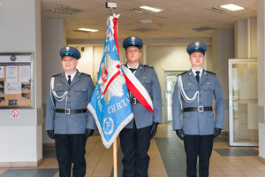 poczet sztandarowy Komendy Powiatowej Policji w Chrzanowie