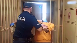 wyprowadzenie zatrzymanego włamywacza z PDOZ