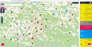 zagrożenia naniesione na KMZB w rejonie Nowego Sącza - print screen