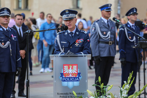 Przemówienie komendanta głównego policji Jarosława Szymczyka