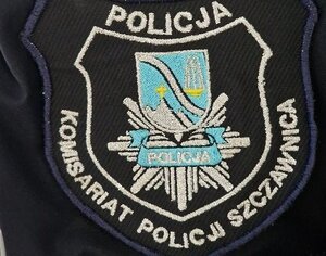 naszywka z napisem Komisariat Policji Szczawnica