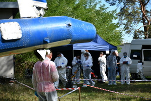 oględziny miejsca katastrofy