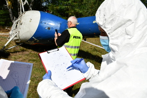 oględziny miejsca katastrofy