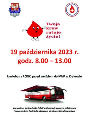 plakat akcji krwiodawstwa