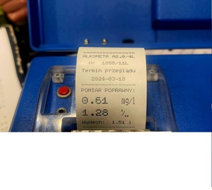 Urządenie do badania trzeźwości alkometr