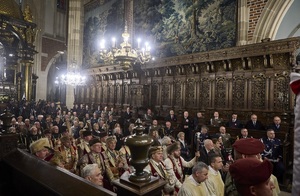 Zebrani na Mszy w Katedrze Wawelskiej