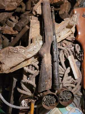 Część broni pochodząca z okresy II Wojny Światowej