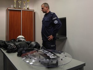 Stoisko Oddziału Prewencji Policji w Krakowie