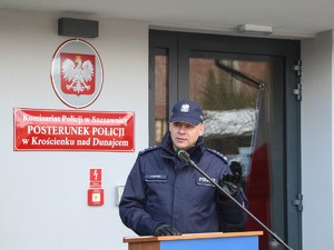 przemawia Komendant Powiatowy Policji w Nowym Targu