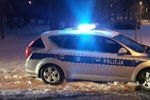 KPP Oświęcim. Akcja Zima. Radiowóz interwencja