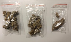 Zabezpieczone woreczki z susz marihuany