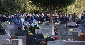 uroczystości pogrzebowe zmarłego policjanta asp. szt. Bogusława Kozimora
